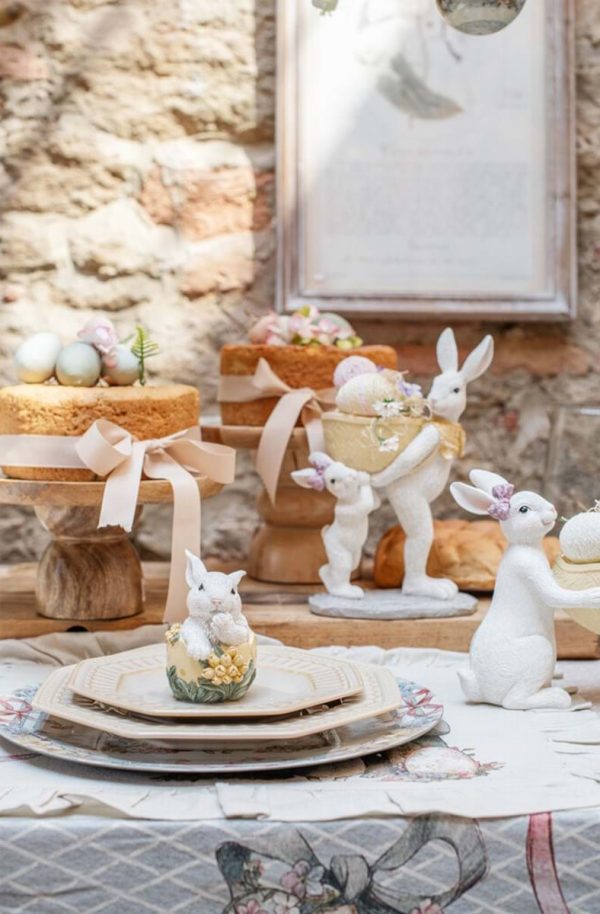 DECORO CONIGLIETTI CON CONTENITORE - immagine 5