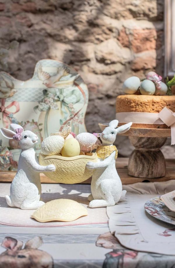 DECORO CONIGLIETTI CON CONTENITORE - immagine 4
